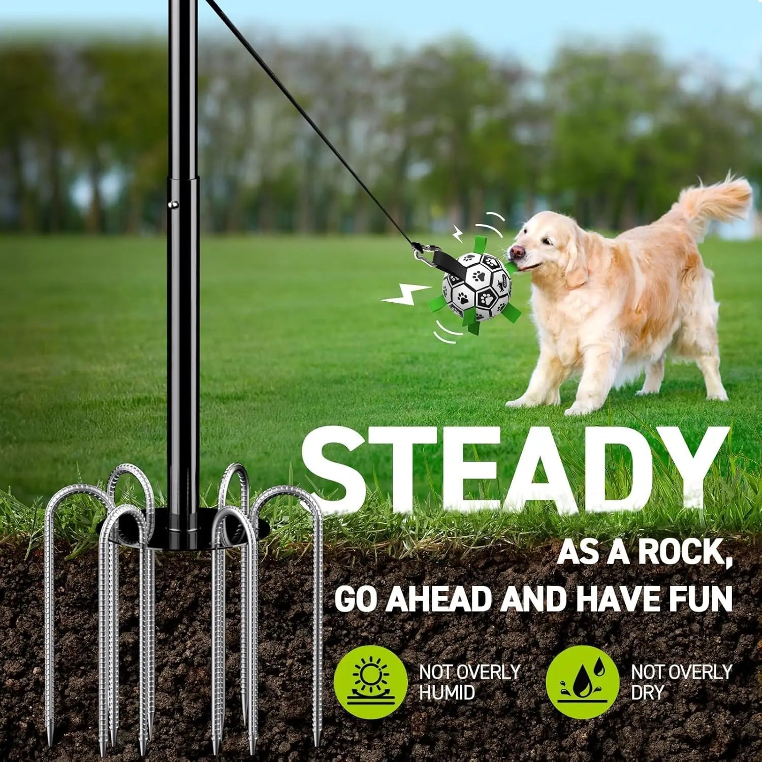 Tether Tug Outdoor Dog Toy with Adjustable Pole