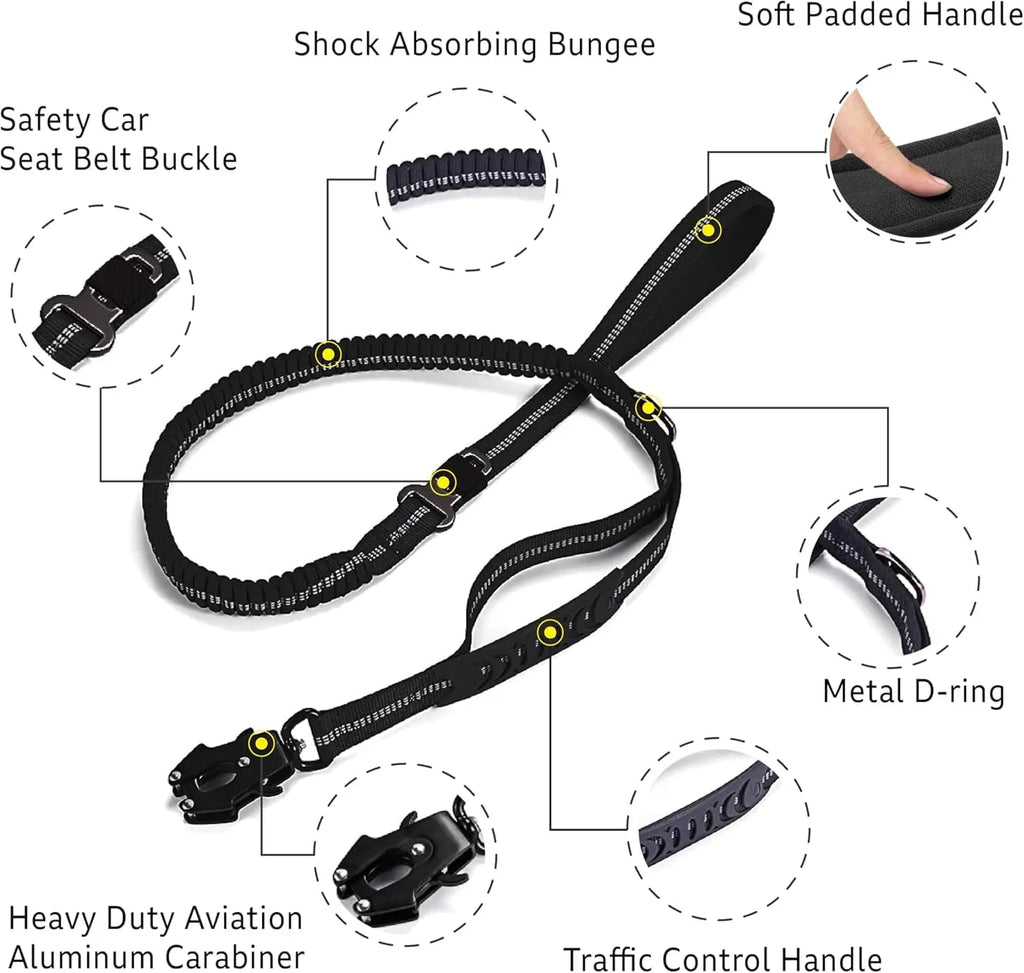 Reflective Shock Absorbing Pet Dog Cat Leash