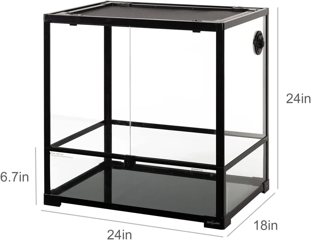 45 Gallon Glass Reptile & Amphibians Terrarium with Double Hinge Door