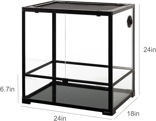 45 Gallon Glass Reptile & Amphibians Terrarium with Double Hinge Door