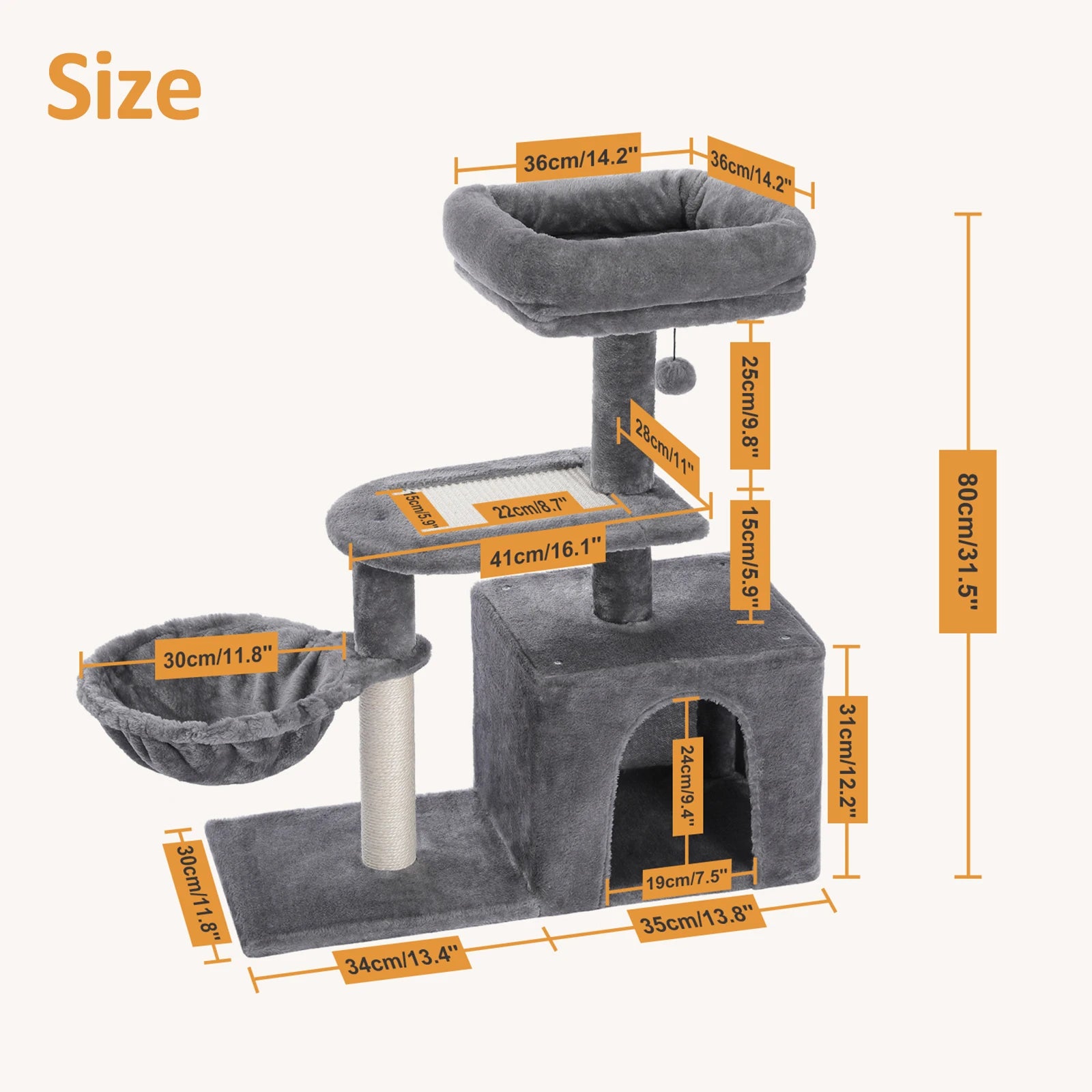 Cat Tree Tower for Indoor Cats 2 Styles