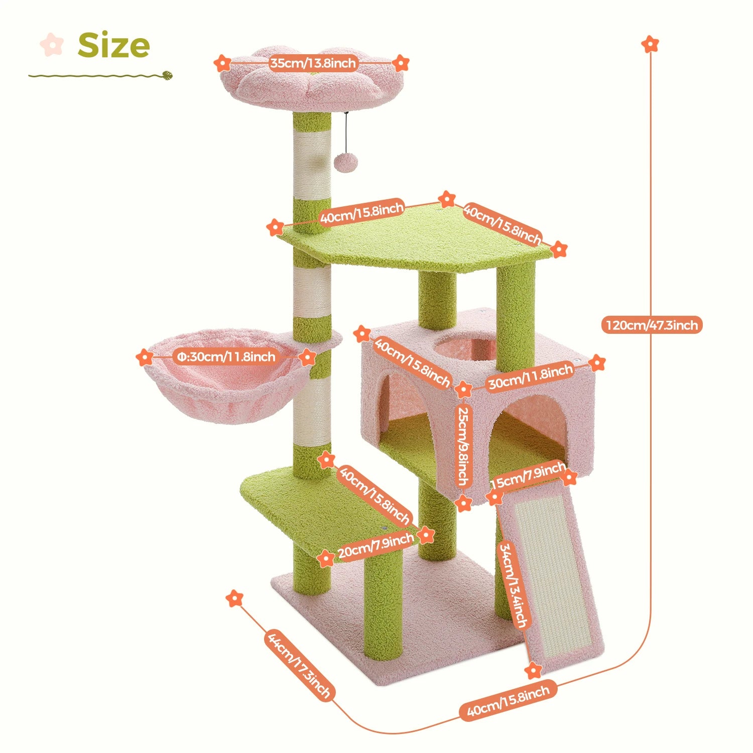 Flower Cat Tree Multi-Level Tower