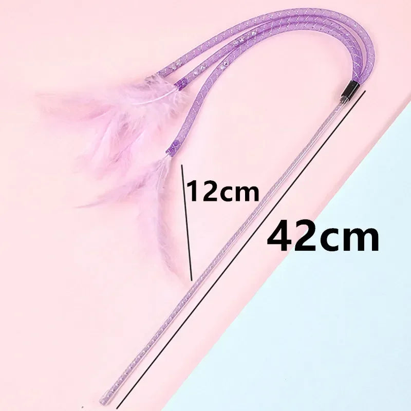 Feather Toys for Cats Playing Stick