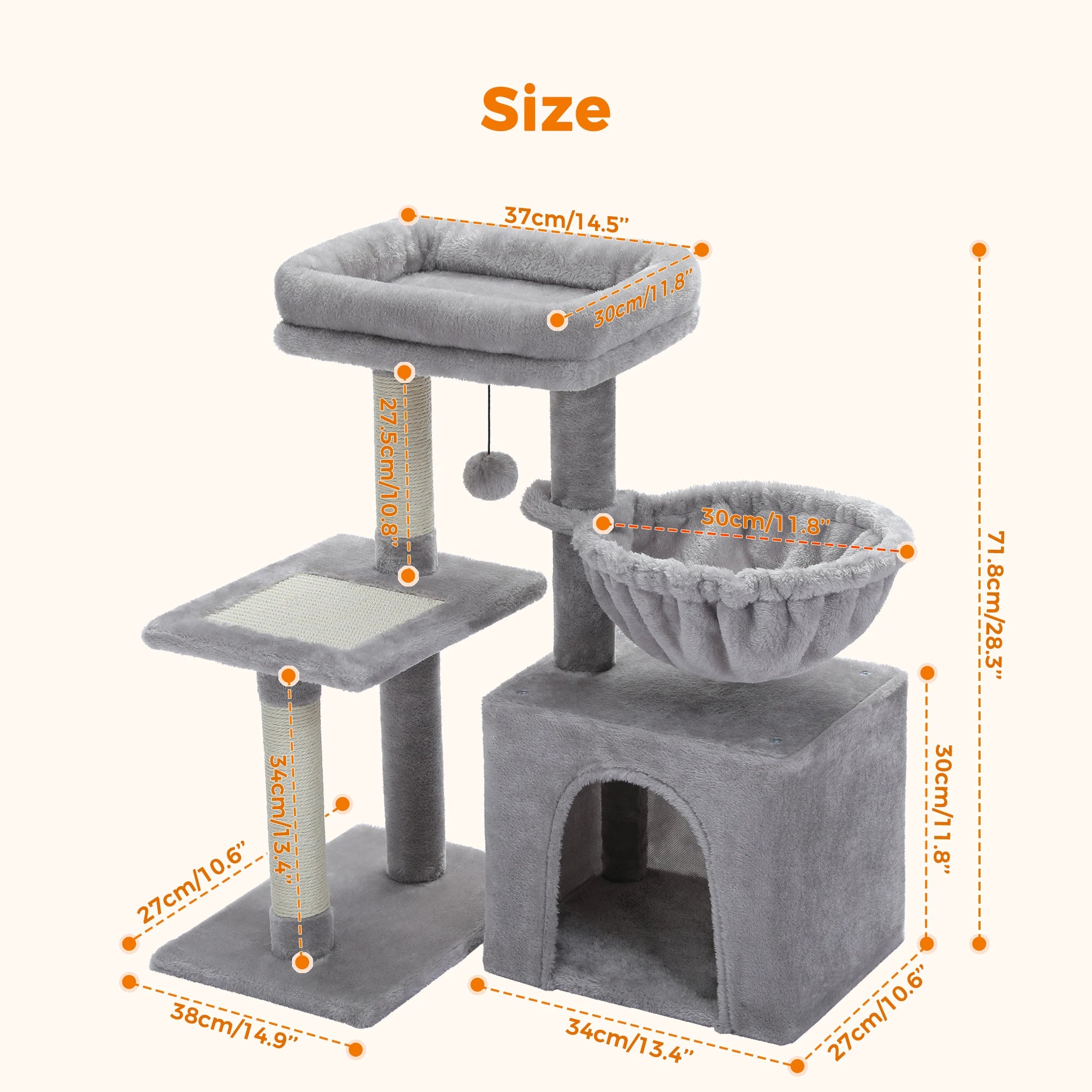 Cat Tree Tower for Indoor Cats 2 Styles