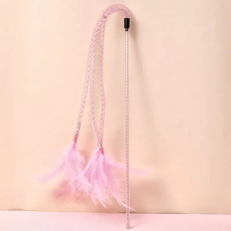 Feather Toys for Cats Playing Stick
