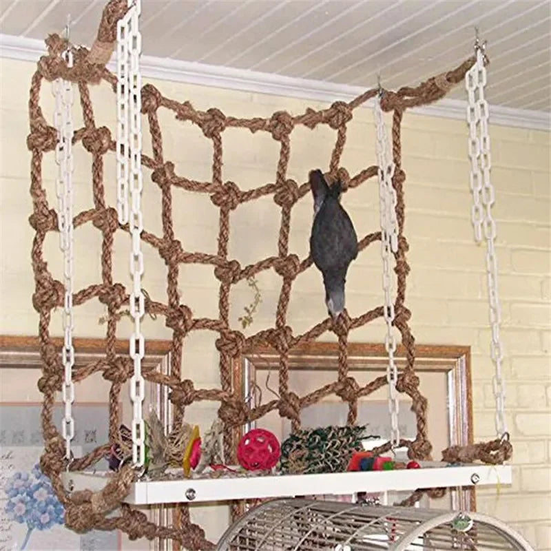 Bird Climbing Net Swing Rope 15.75 x 15.75 in