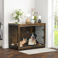 Pet Dog Cage Kennel End Table with 2 Doors