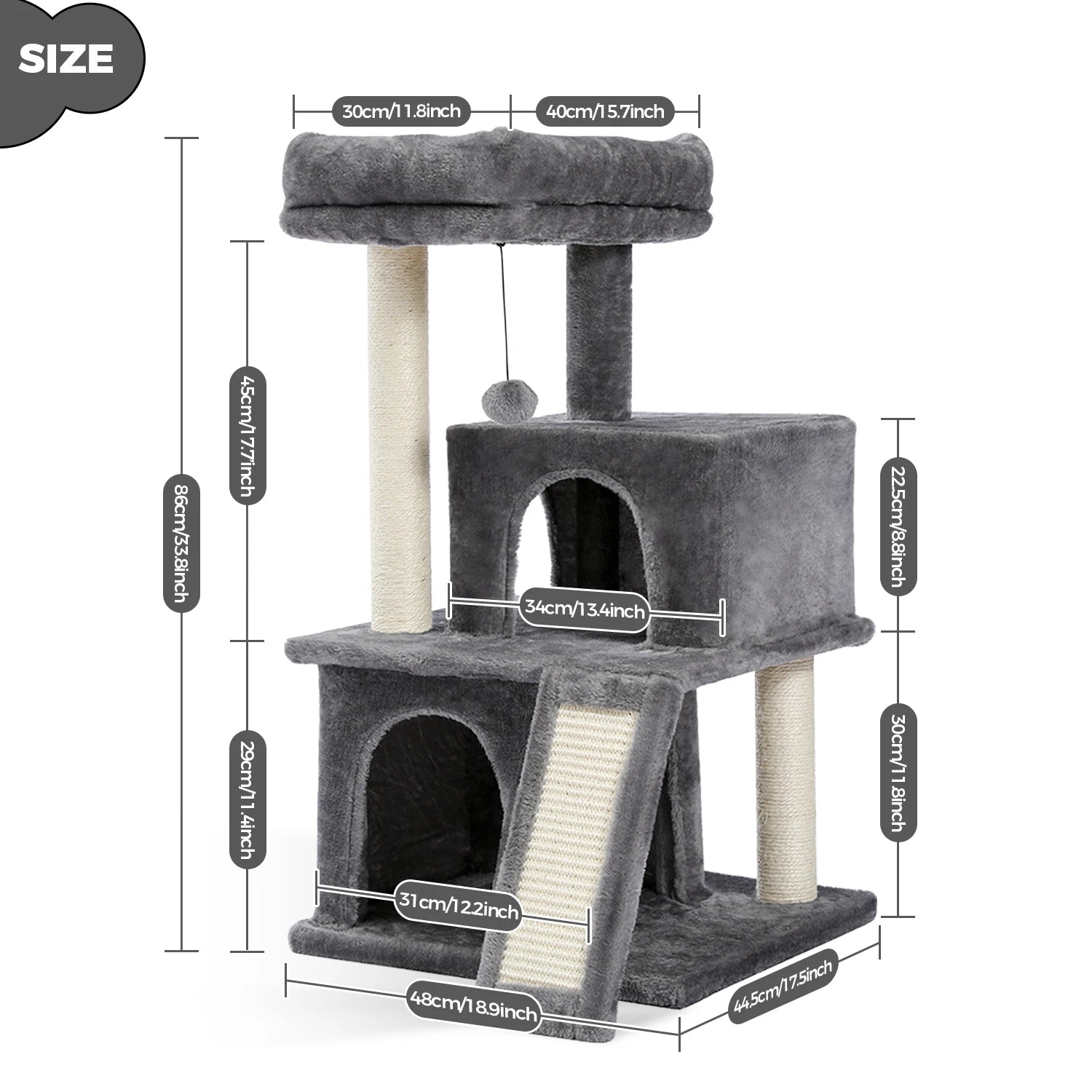 Large Cat Tree Tower for Indoor Cats