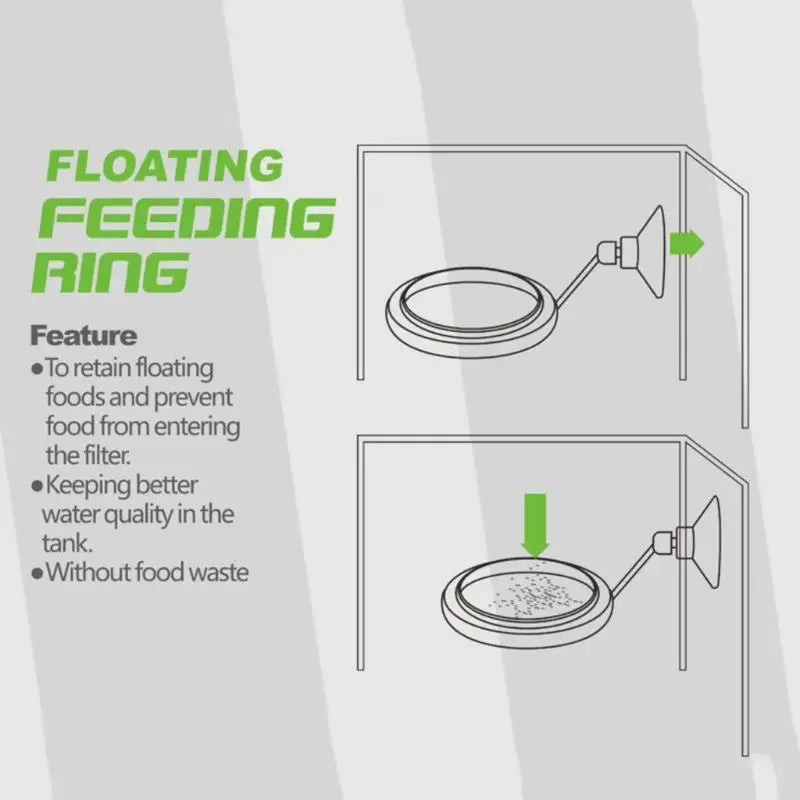 Floating Square Round Fish Tank Feeding Ring