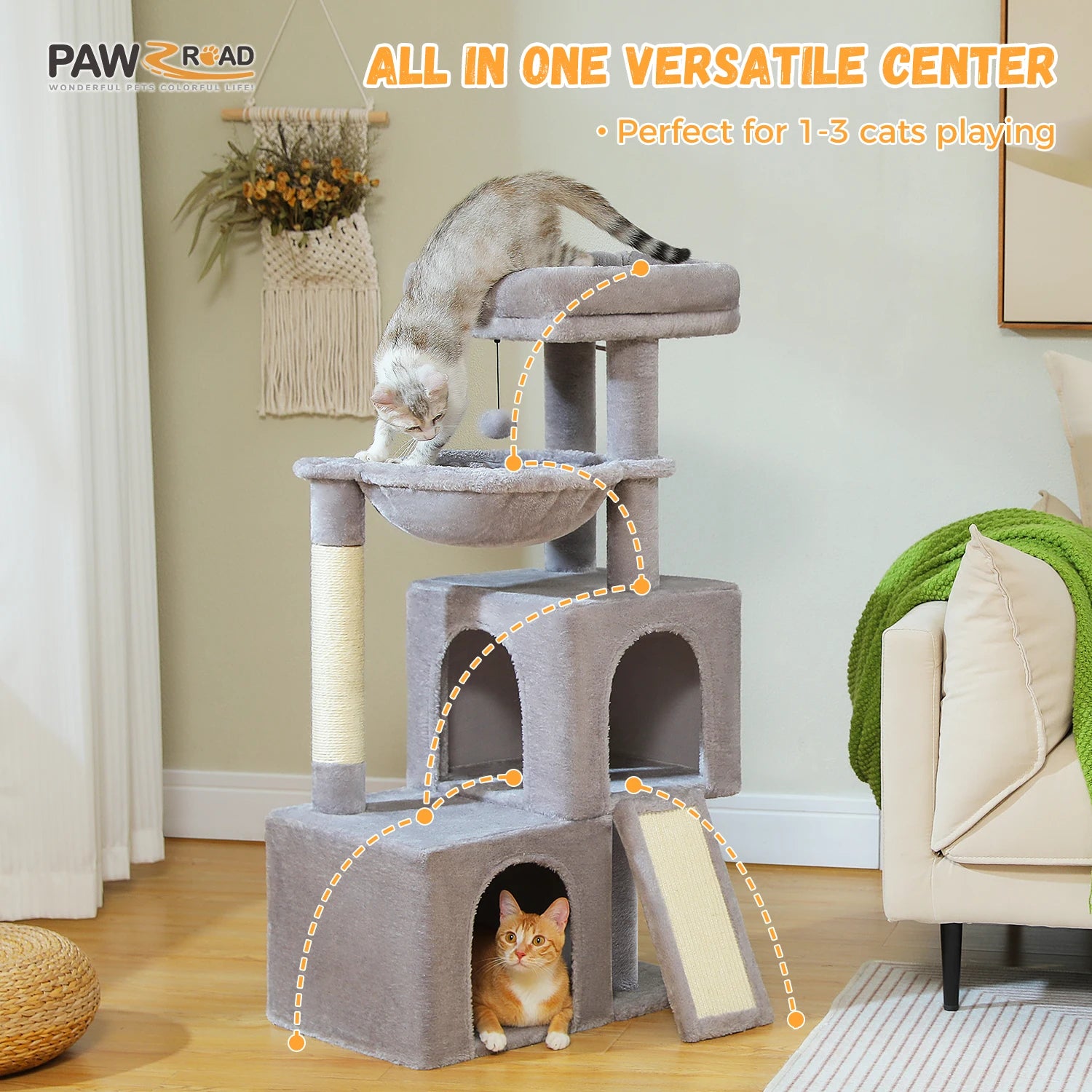 Large Cat Tree Tower for Indoor Cats