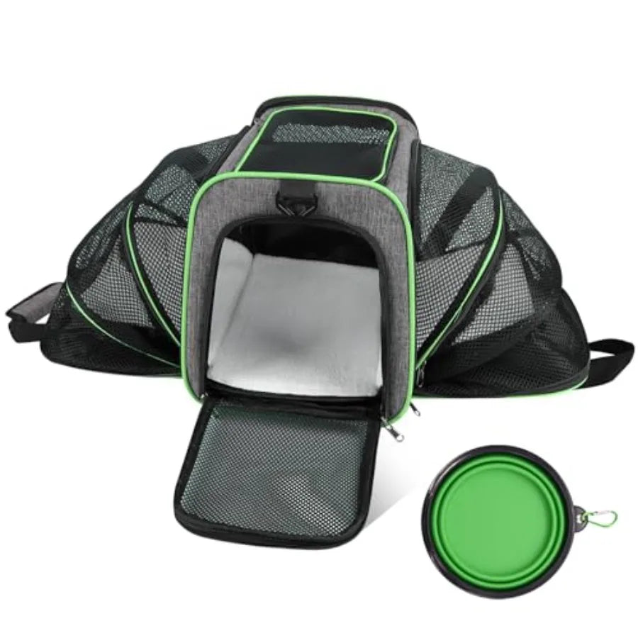 Airline Approved Pet Carrier Expandable Travel Bag