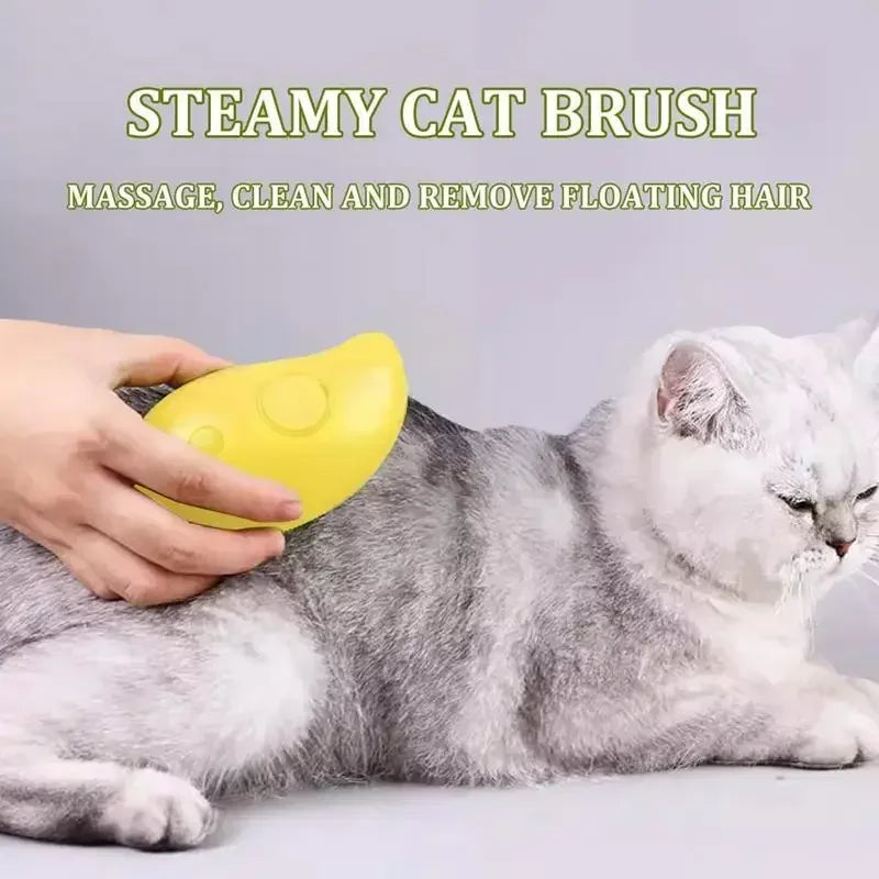 Cat Dog Steam Brush Electric Sprayer for Massage Grooming