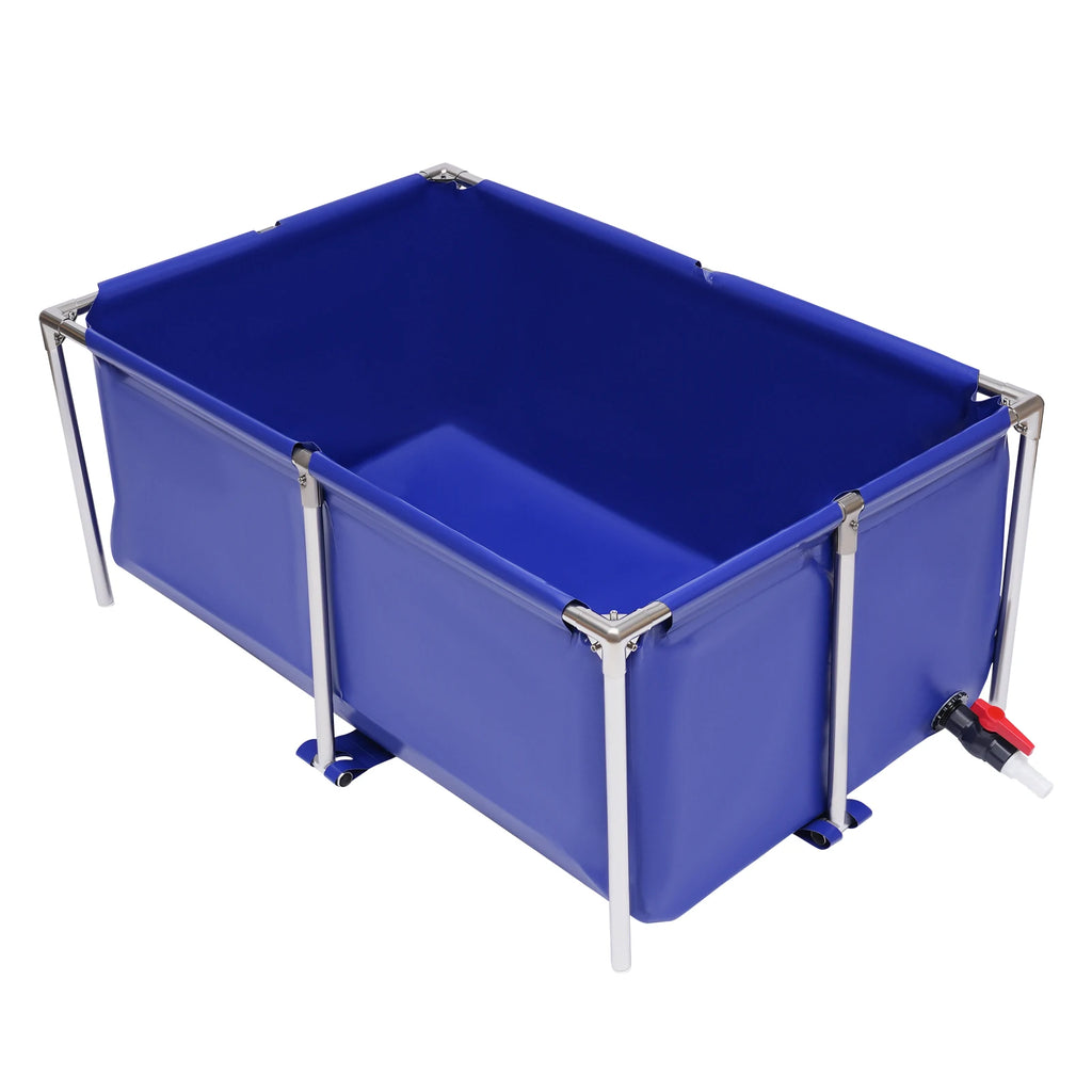 Aquarium Fish Tank Canvas Blue Cuboid Above Ground Pond