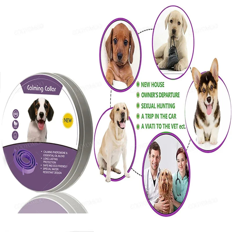 Dog Cat Adjustable Calming Pheromone Collar