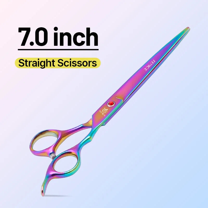 6.5/7.0 Inch Rainbow Pet Grooming Scissors