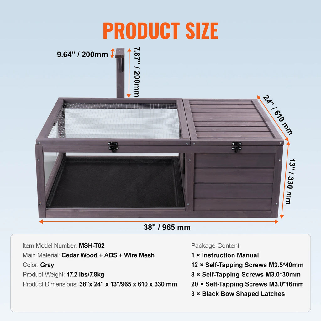 2-Story Wooden Habitat House with Adjustable Ramp