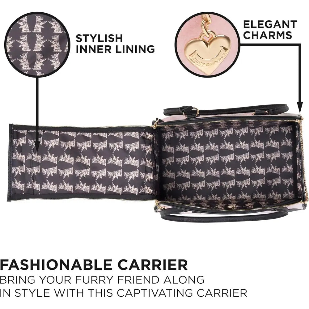 Stylish Pink Travel Bag for Small Dogs and Cats