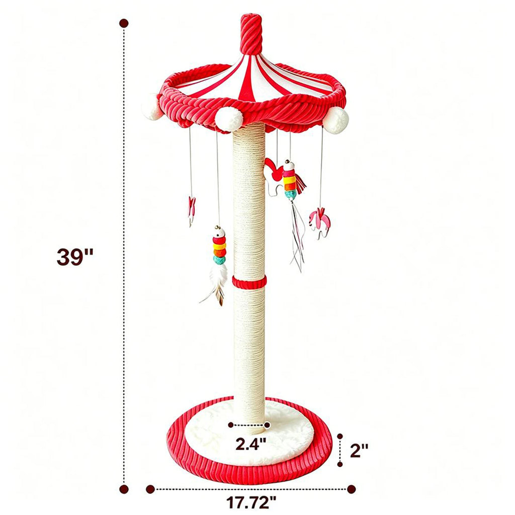 Rotating Interactive Cat Scratching Post