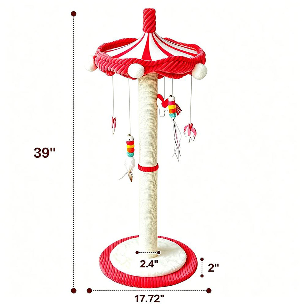 Rotating Interactive Cat Scratching Post