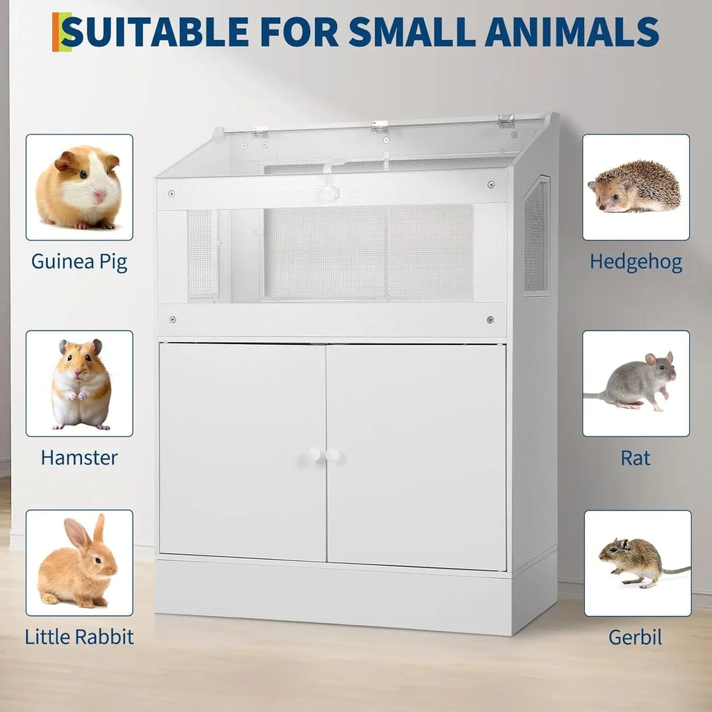 Small Animals Cage with Storage Cabinet