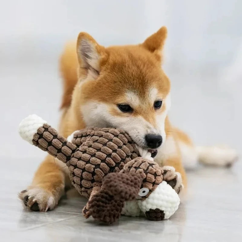 Plush Squeaky Puppy Chew Toy Companion