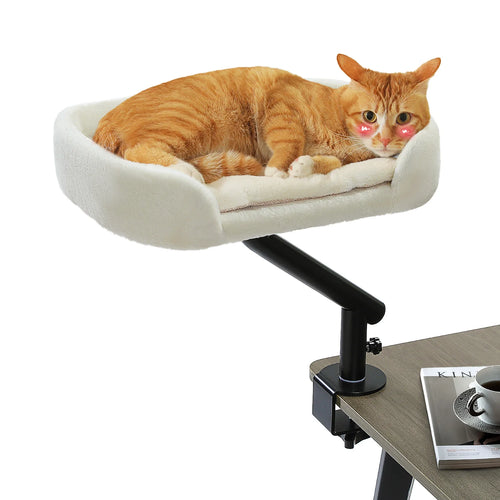 360° Rotatable Cat Bed and Stand for Desk