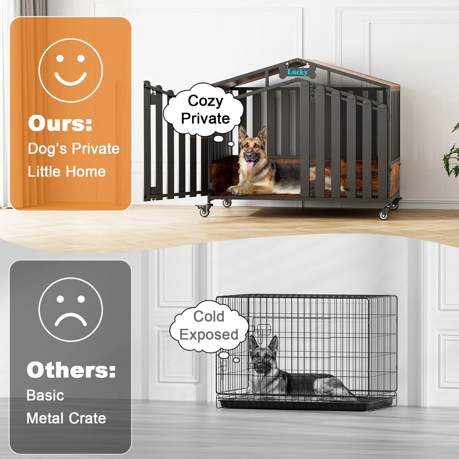 31"/41"/48“ XL Heavy Duty Dog Crate
