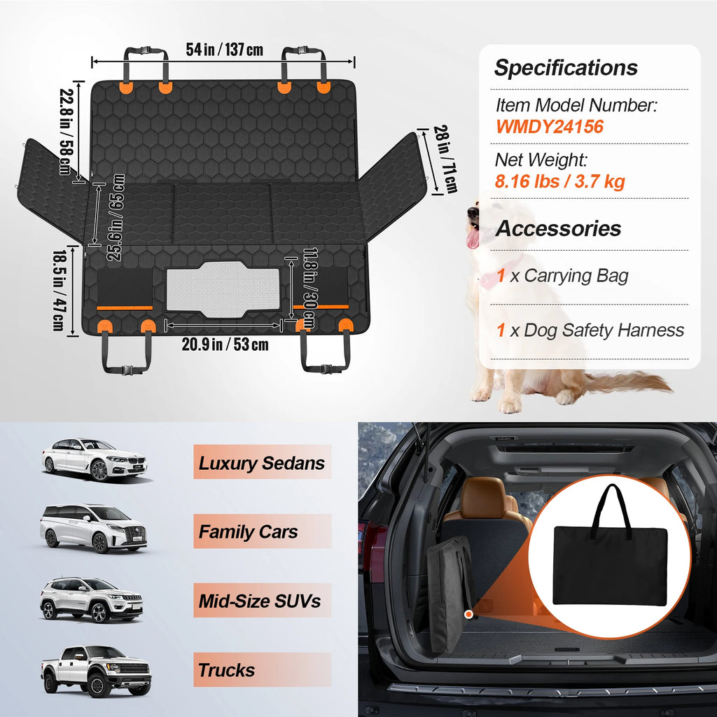 Back Seat Extender Dog Car Seat Cover