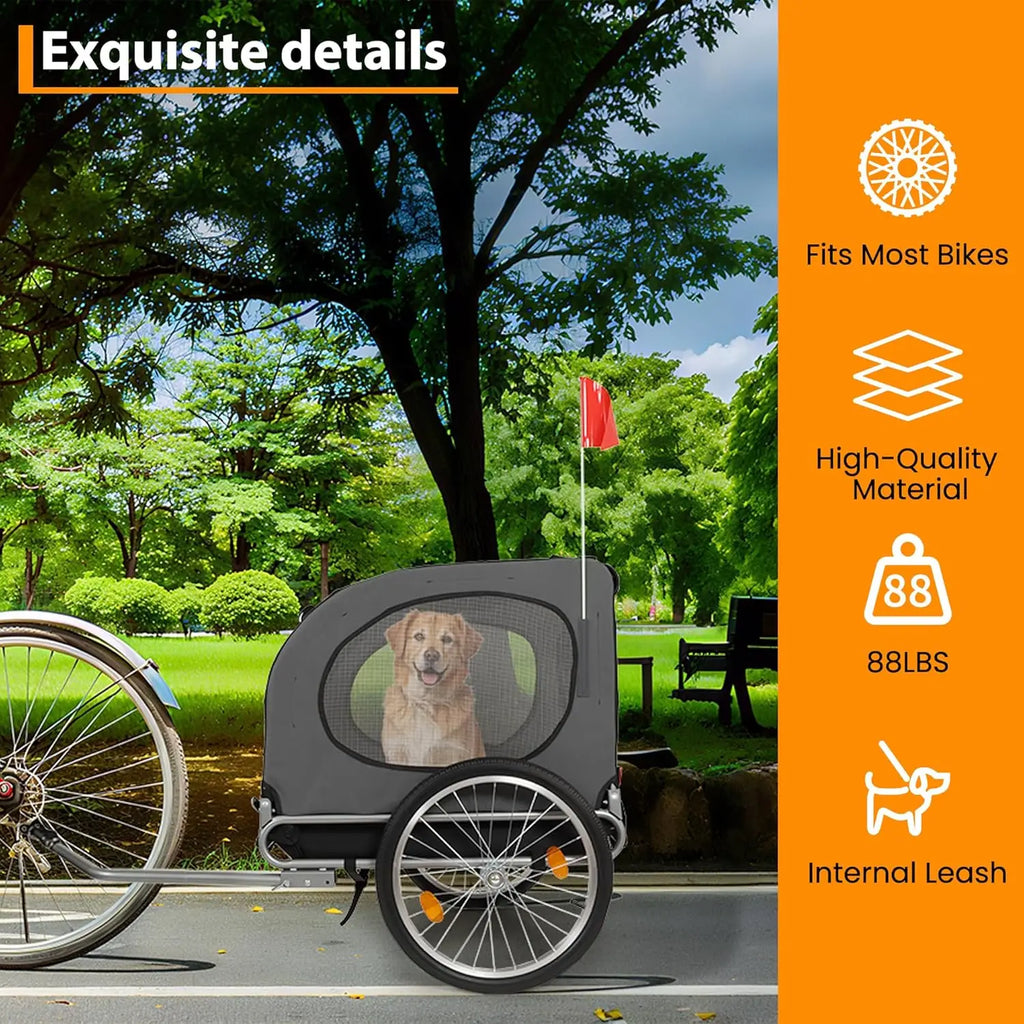 Steel Folding Pet Cart Bicycle Carrier