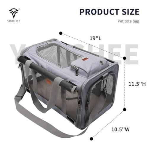 19x10.5x11.5 Soft Sided Collapsible Pet Dog Cat Carrier
