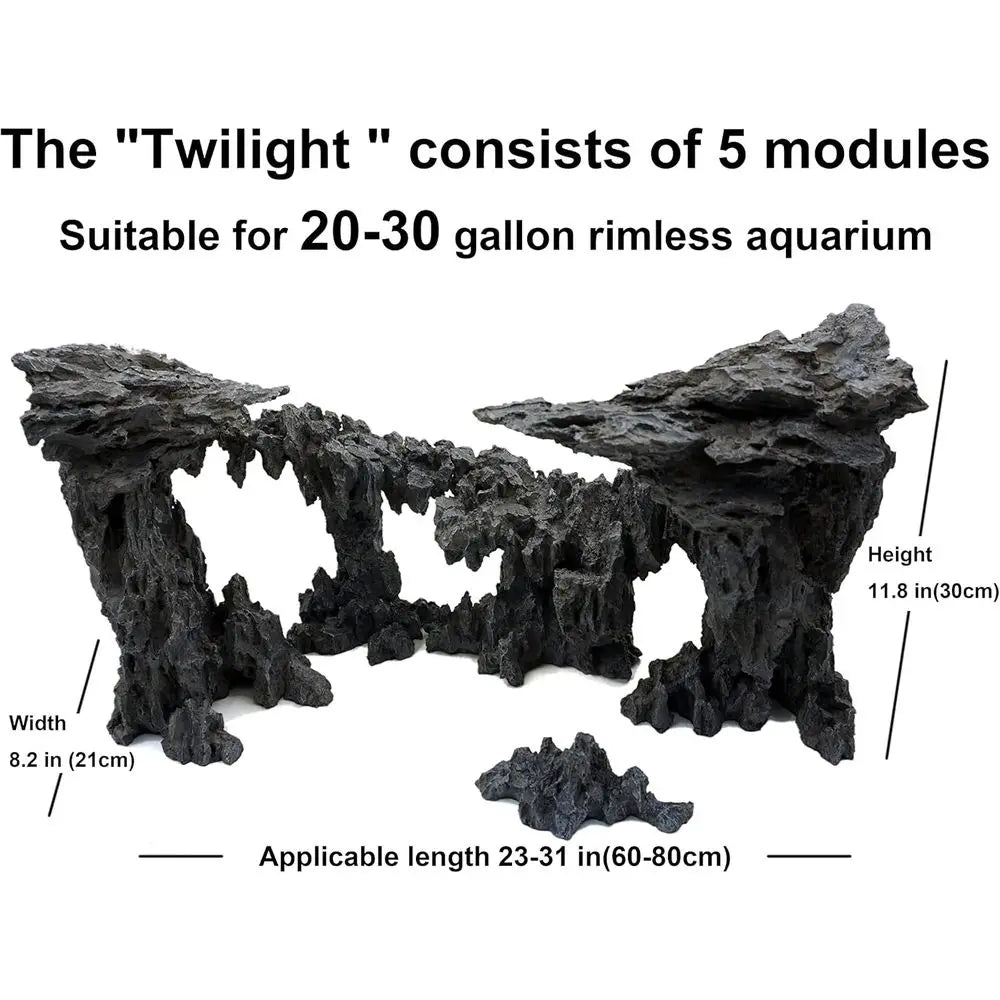 Twilight-Themed Aquarium Rocks for Aquascaping