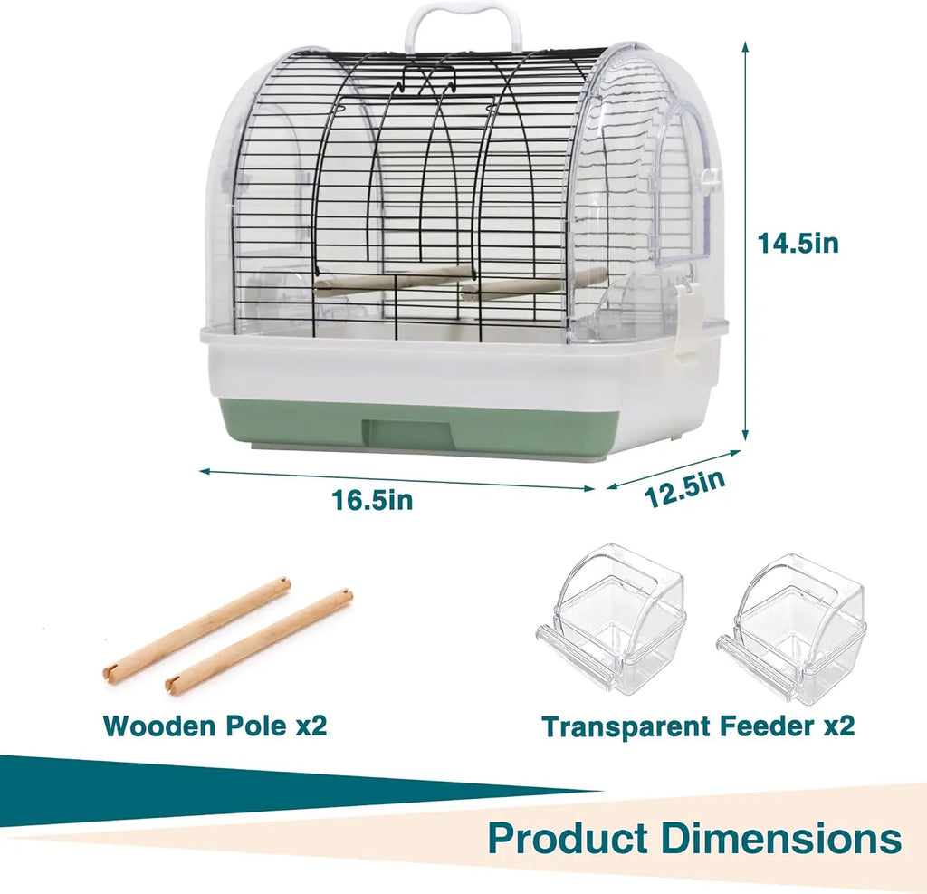 Portable Medium Bird Cage Travel Carrier