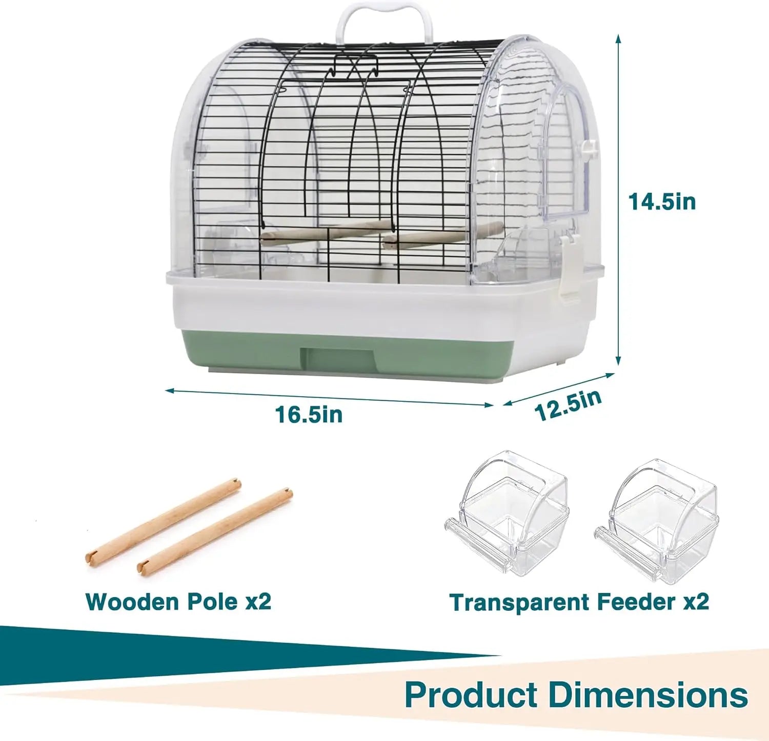 Portable Medium Bird Cage Travel Carrier