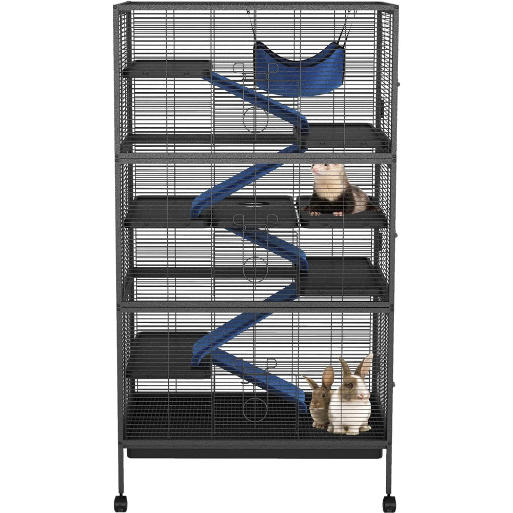 6-Tier Cage with Rolling Stand for Birds and Small Animals