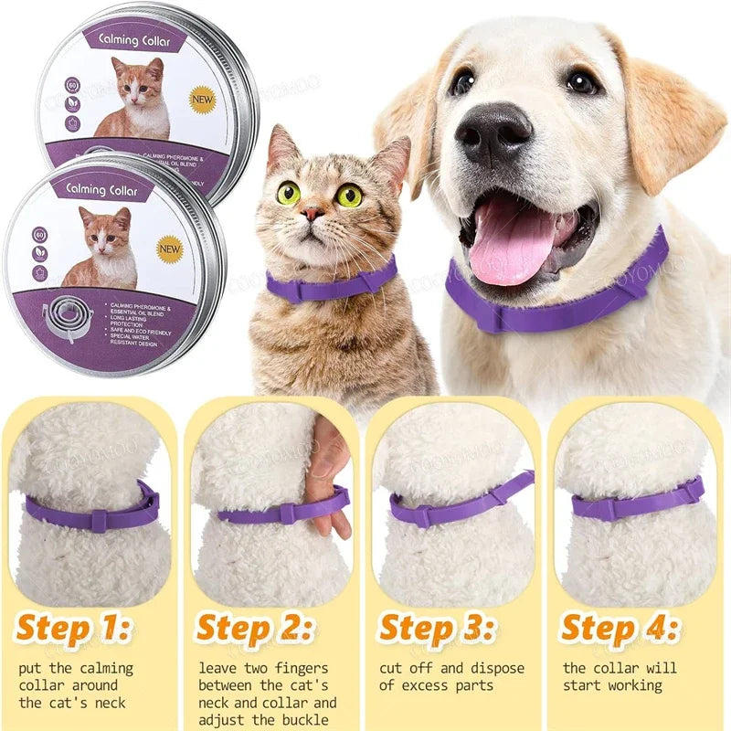 Dog Cat Adjustable Calming Pheromone Collar