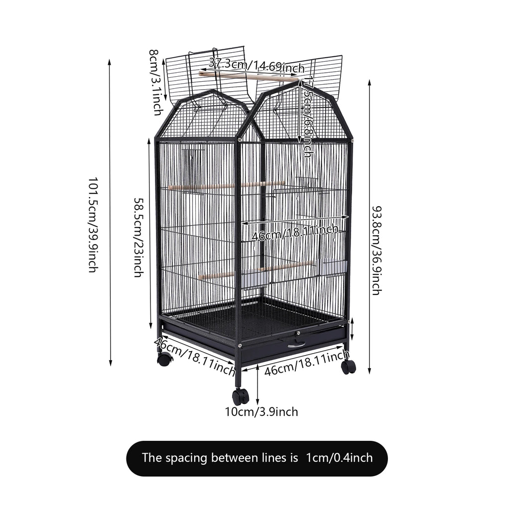 Medium Metal Bird Cage 360° Indoor/Outdoor