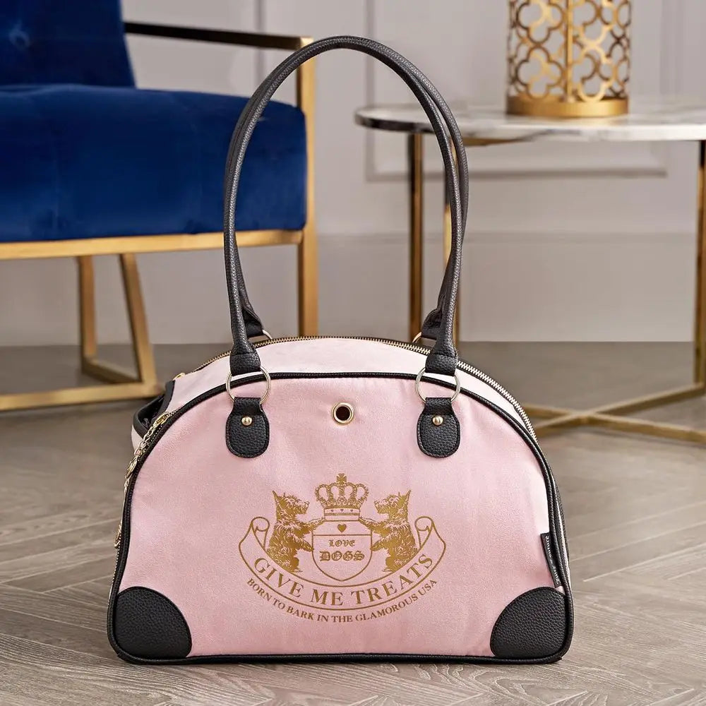Stylish Pink Travel Bag for Small Dogs and Cats