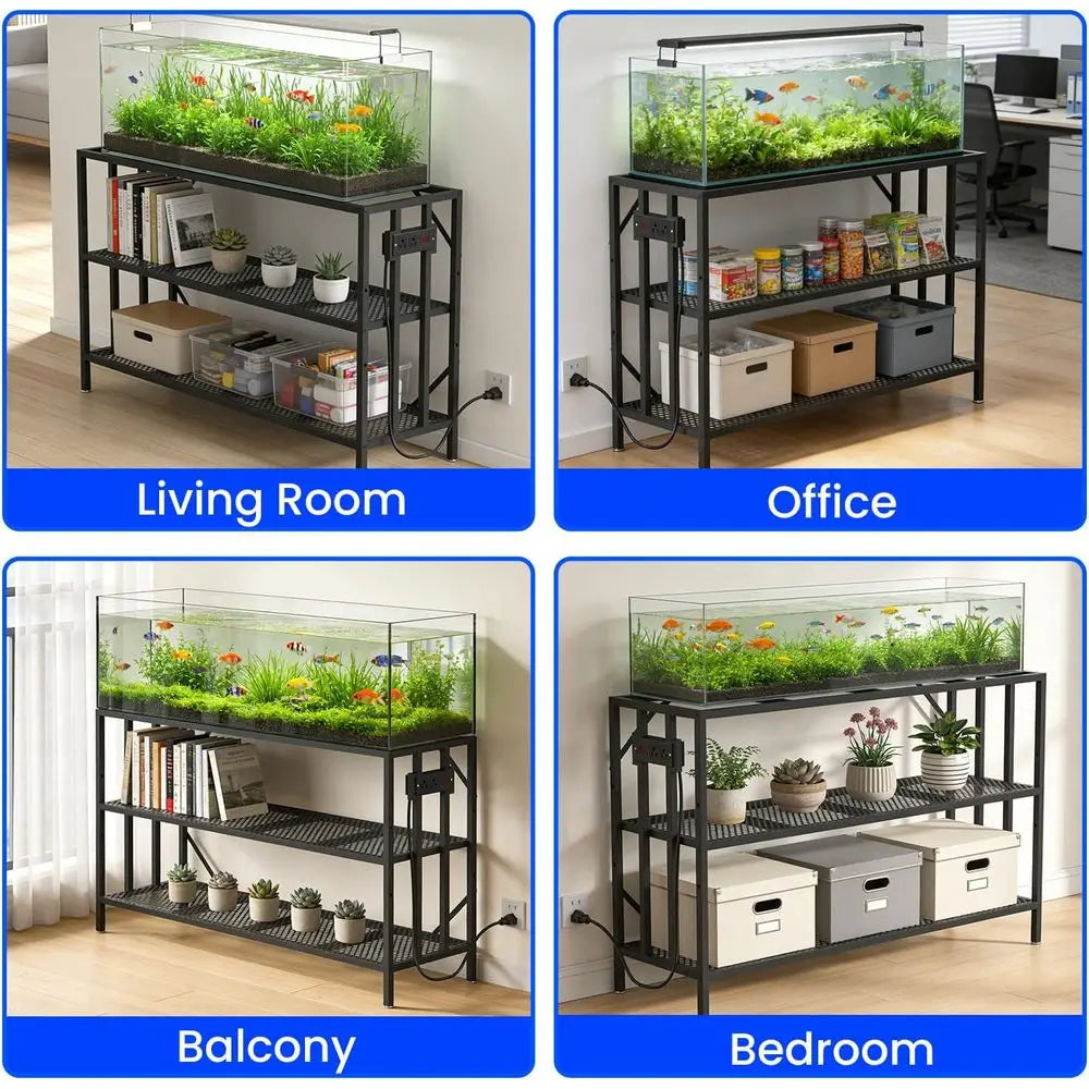 55-75 Gallon Fish Tank Stand with Power Outlet
