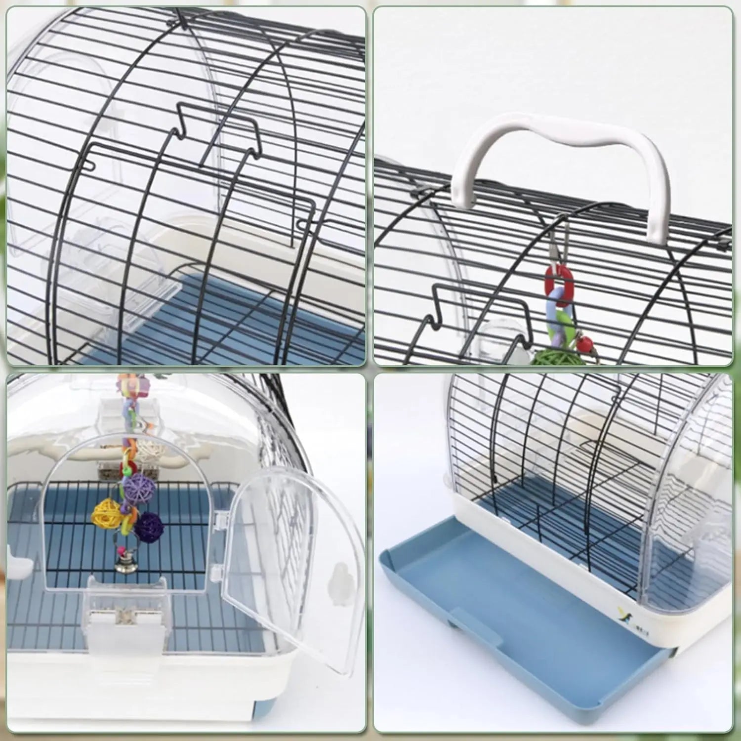 Portable Medium Bird Cage Travel Carrier