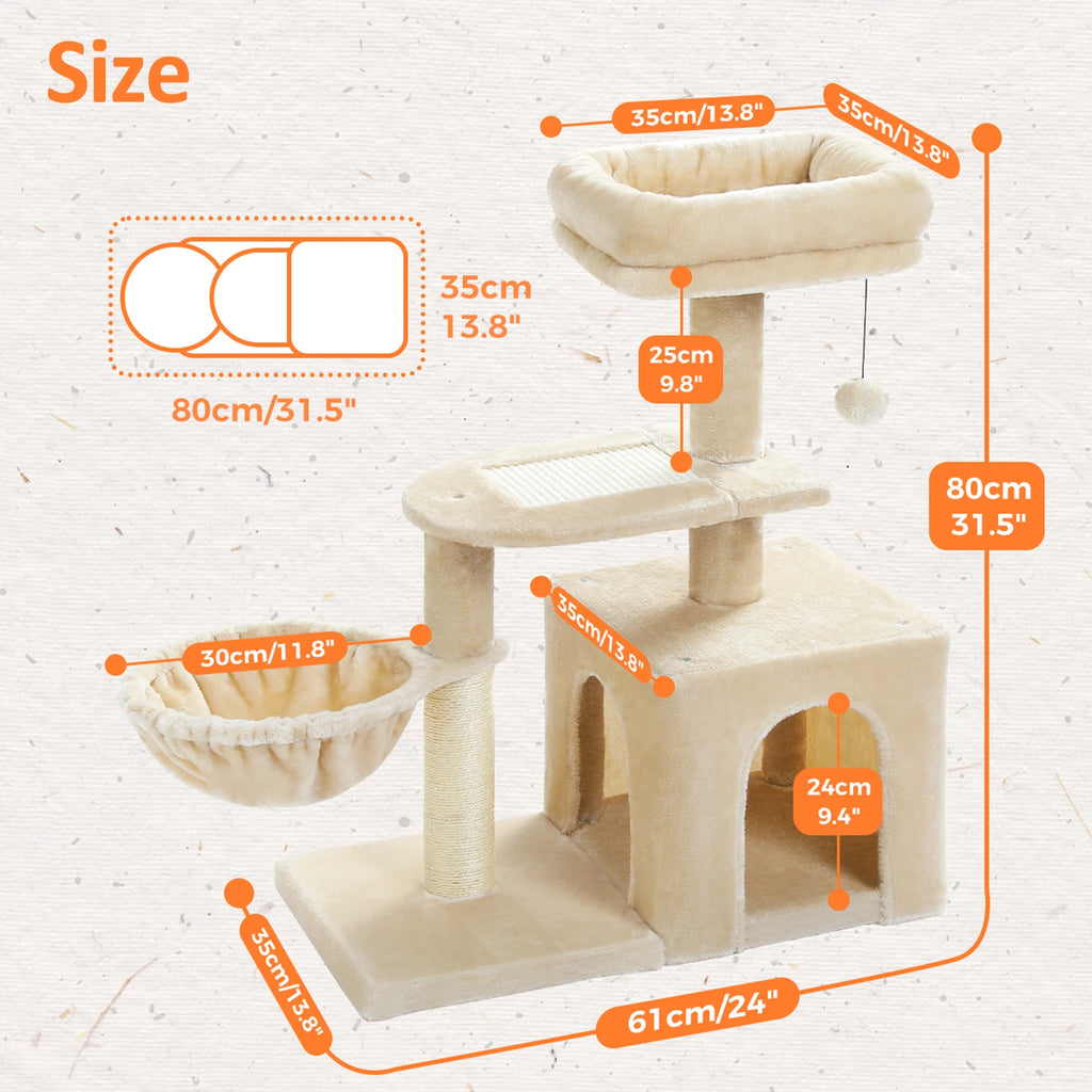 Cat Tree Tower for Indoor Cats 2 Styles