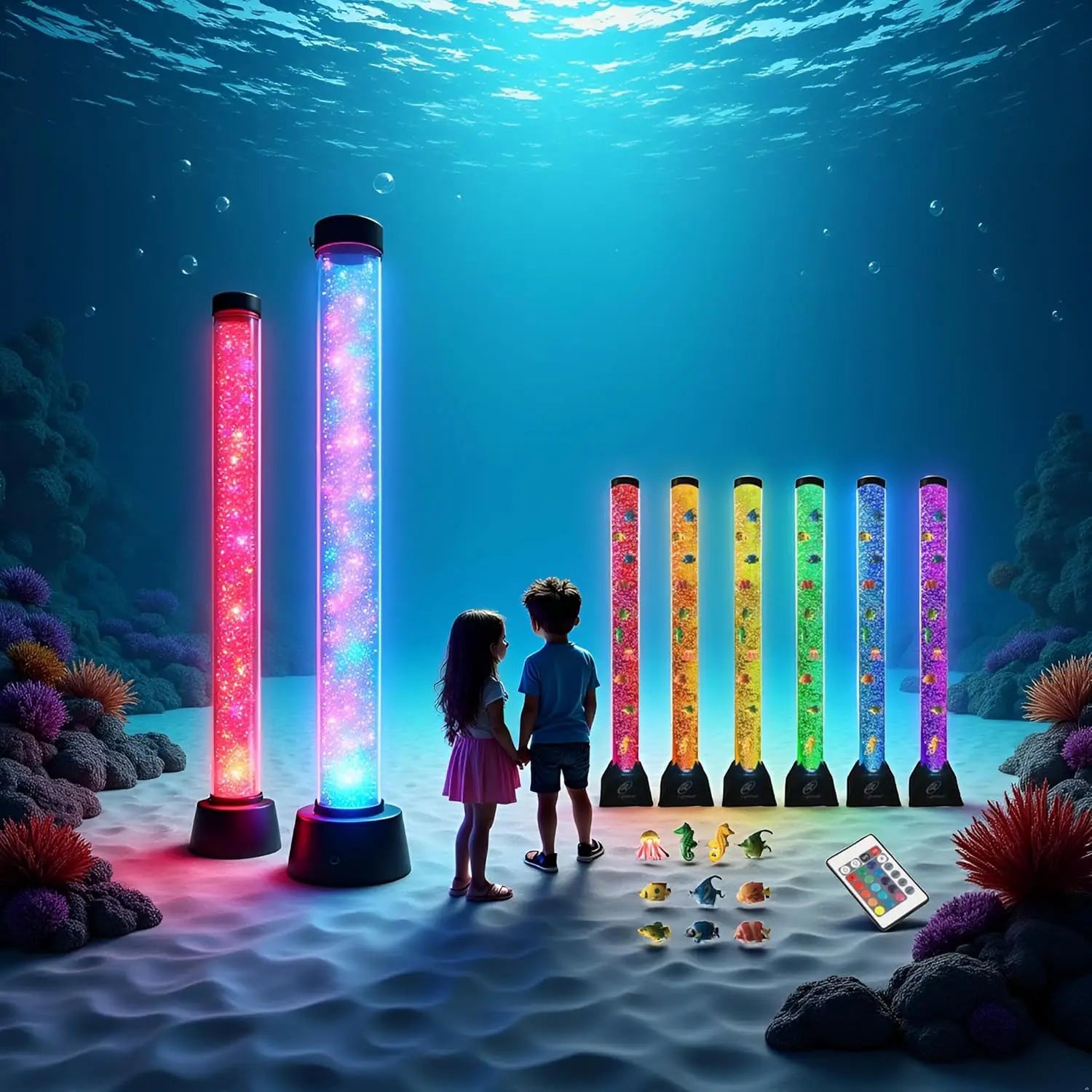 Extra Large 4FT LED Bubble Fish Tube Aquarium Lamp