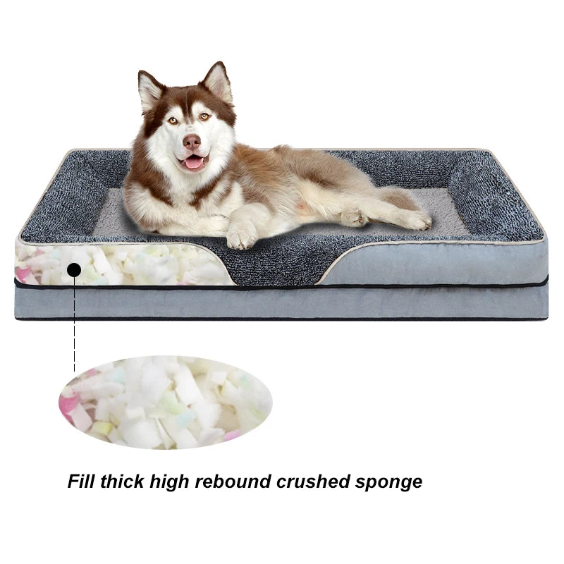Oversized Pet Bed with Raised Edges