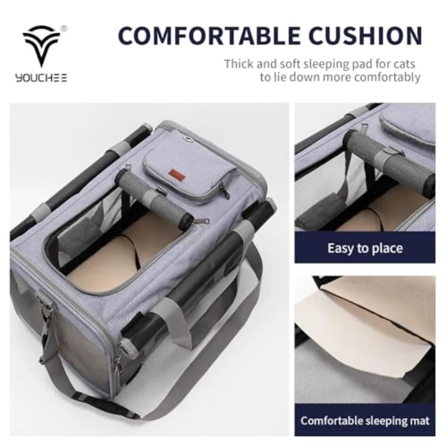 19x10.5x11.5 Soft Sided Collapsible Pet Dog Cat Carrier