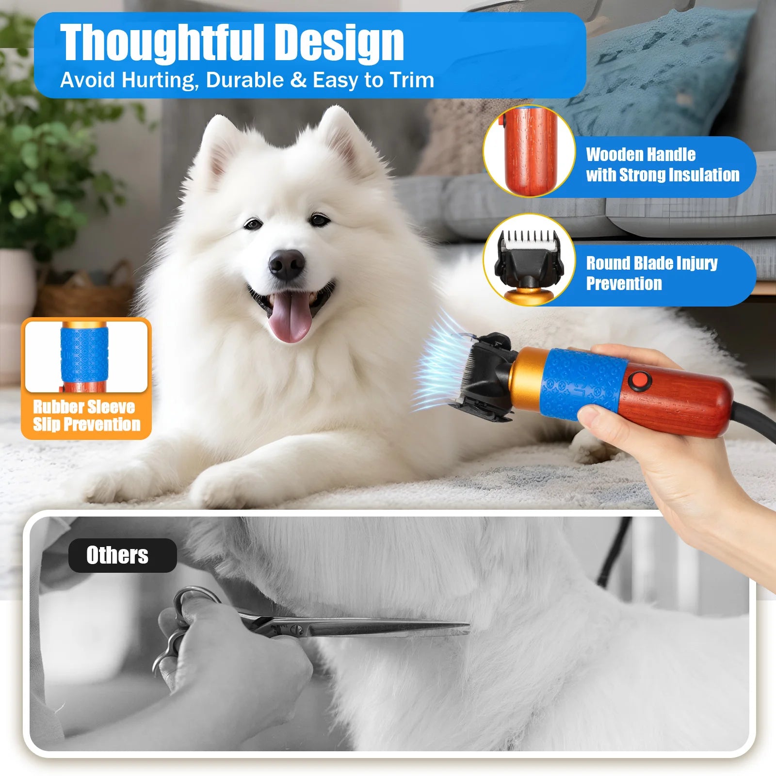 36W Professional Clipper Pet Hair Trimmer Kit