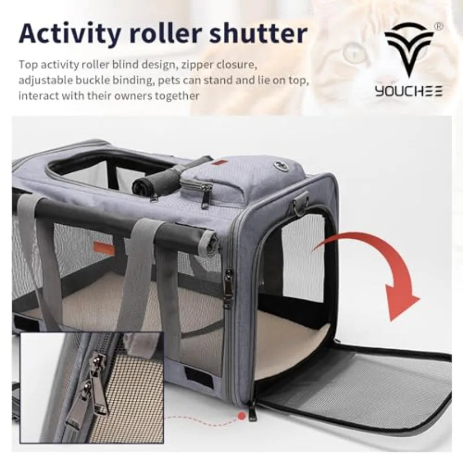 19x10.5x11.5 Soft Sided Collapsible Pet Dog Cat Carrier