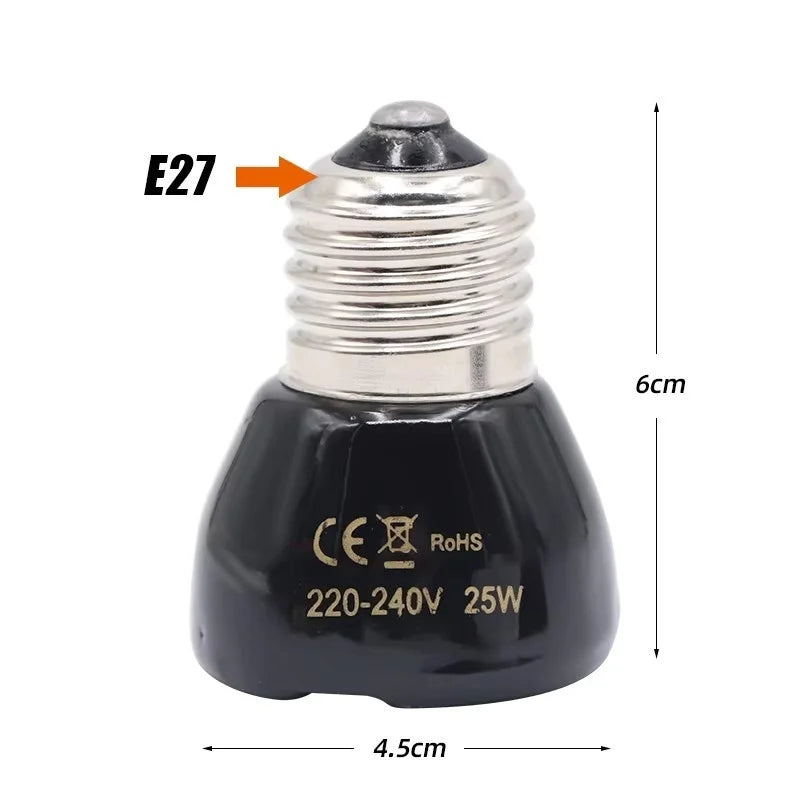 25/50/75/100W E27 Reptile Pet Heating Light Bulb