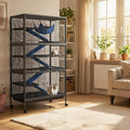 6-Tier Cage with Rolling Stand for Birds and Small Animals