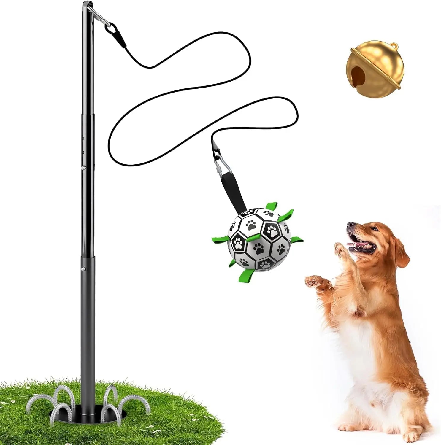 Tether Tug Outdoor Dog Toy with Adjustable Pole