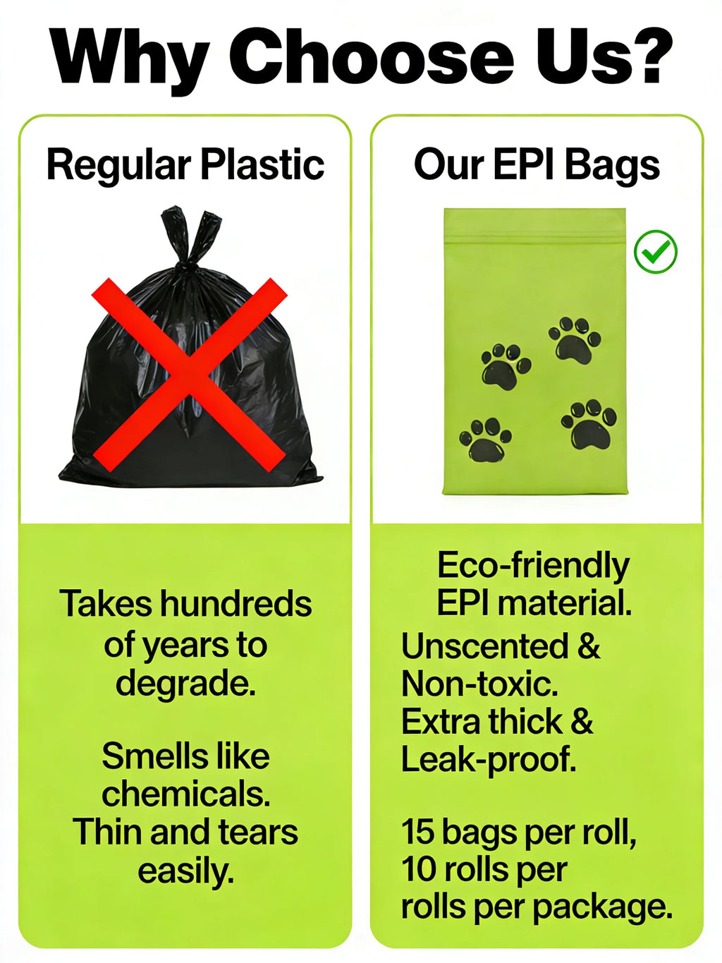 Eco-Friendly Dog Poop Bags Leak-Proof
