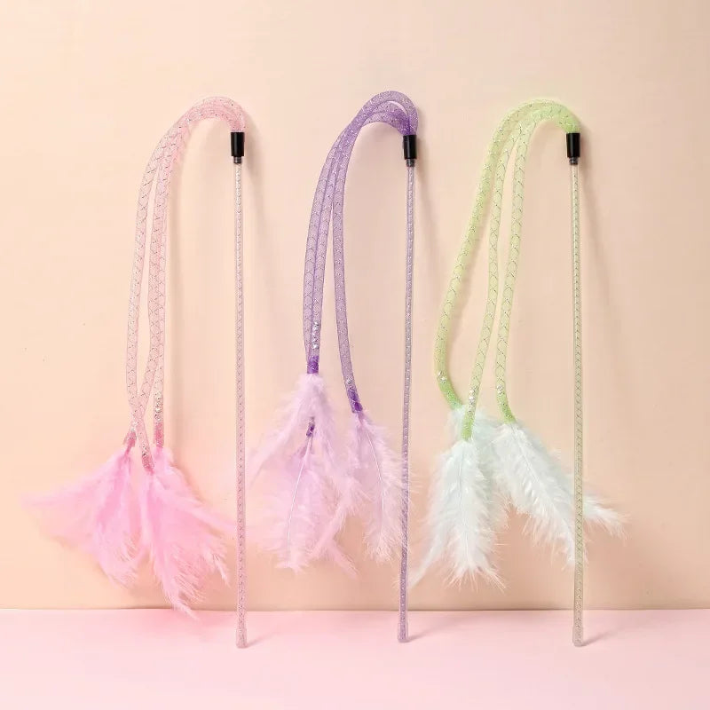 Feather Toys for Cats Playing Stick